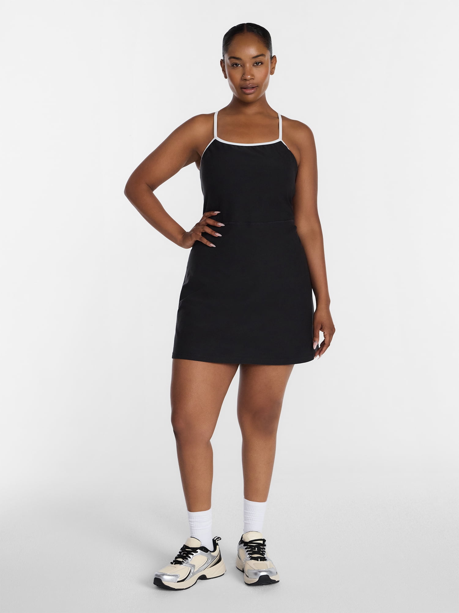 Athletic Works Women's ButterCore Compression Mini Dress, Sizes XS-XXXL