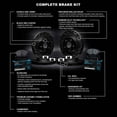 thumbnail image 3 of R1 Concepts Front Rear Brakes and Rotors Kit |Front Rear Brake Pads| Brake Rotors and Pads| Ceramic Brake Pads and Rotors |Hardware Kit WHWH2-74027, 3 of 5