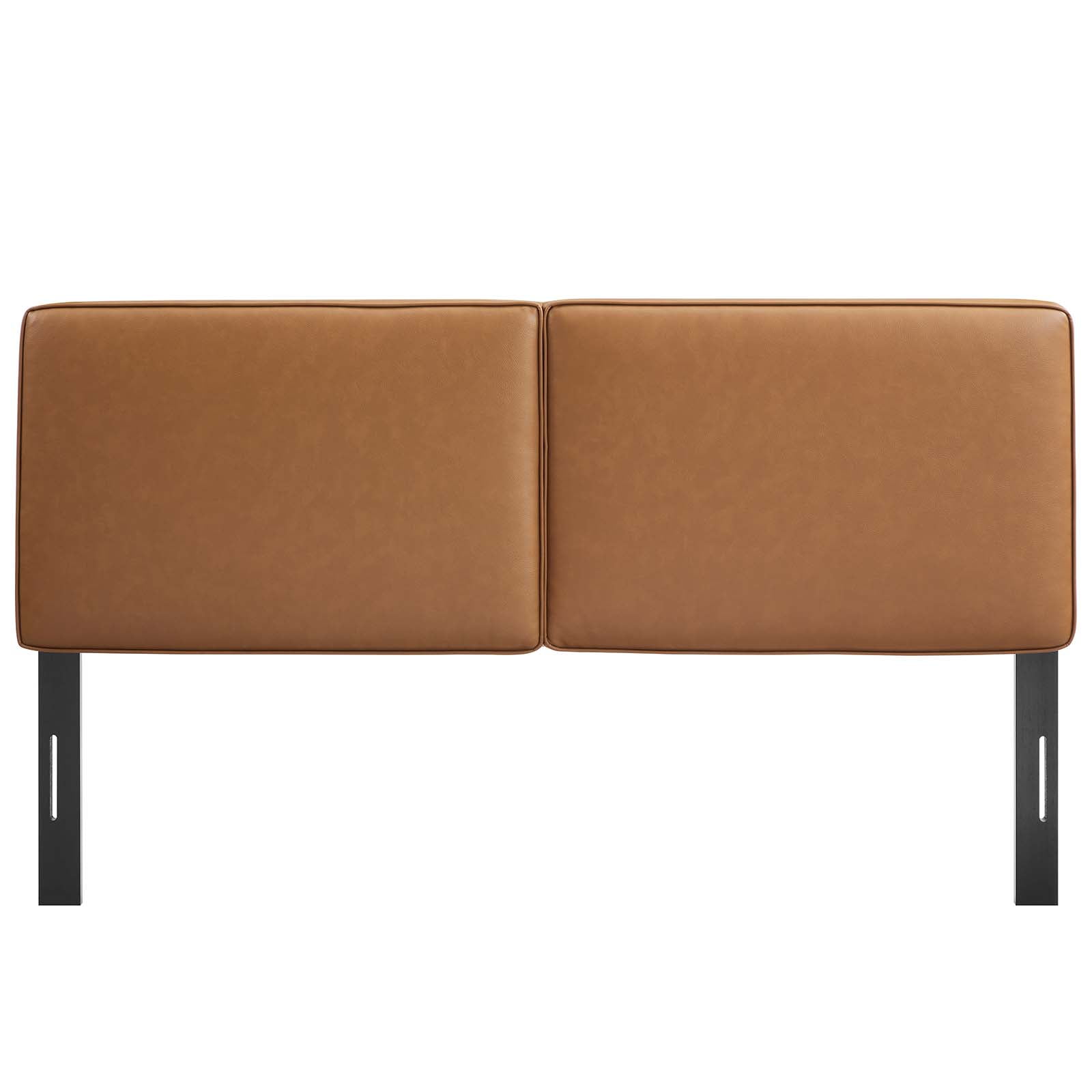 Lindee Vegan Leather King Headboard in Tan