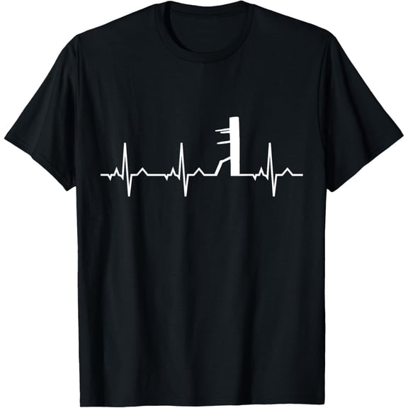 Wing Chun I ECG Martial Arts Heartbeat Wooden Dummy Ip Man T-Shirt