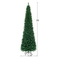 thumbnail image 3 of Gymax  9' PVC Artificial Christmas Tree Holiday Decor Slim Pencil Tree Metal Stand, 3 of 9