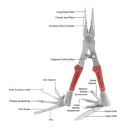 Sheffield Dual Head 15-In-1 Multi Tool, Chrome