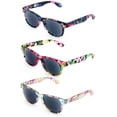 thumbnail image 2 of 3 Pairs Women Floral Mosaic Print Comfortable Classic Reading SunGlasses - Flower Tinted UV Protection Readers +3.25, 2 of 5