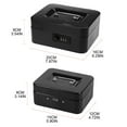 Small Cash Box with Combination Lock Portable Metal Money Box with
