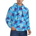 thumbnail image 2 of Wukai Ornamental Turtles Print Men Hoodies Fleece Sweatshirts Long Sleeve Sweaters Pullover Fall Outfits Winter Clothes-Medium, 2 of 7
