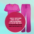 thumbnail image 4 of Natural Uniforms Women's Ultra Soft Stretch Drop-Neck 2 Pocket Scrub Top and Pants 82009200N (Hot Pink, X-Large), 4 of 7