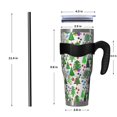 thumbnail image 4 of 40oz Tumbler,Multicolor Christmas Tree Pattern Insulated Tumblers with Removable Handle,Stainless Steel Double Vacuum Coffee Tumbler Cup with Straw for Home,Office,Travel,Party, 4 of 5