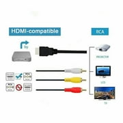 1080P HDMI-compatible Male Video to 3 RCA AV Audio Cable Cord For TV Adapter X2Y9