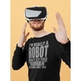 thumbnail image 2 of Halloween Human Robot Costume Mens Long Sleeve T Shirt, 2 of 5