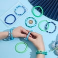 thumbnail image 3 of 12 pulseras de cuentas de arcilla Heishi de surfista, pulsera de cuentas apilables de arcilla polimérica, pulsera elástica de la amistad, 3 of 9