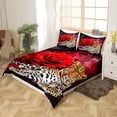 thumbnail image 3 of Tiger Duvet Cover Queen, Wild Anmial Bedding Set Red Rose Funda de edredón para, 3 of 6