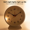 thumbnail image 4 of UDIYO Analog Clock, Alarm Clock Battery Operated, Silent Non Ticking Desk Clocks for Kids Student, Clock for Bedroom with Night Light Function, Simple Stylish Design, Vintage Clock, 4 of 7