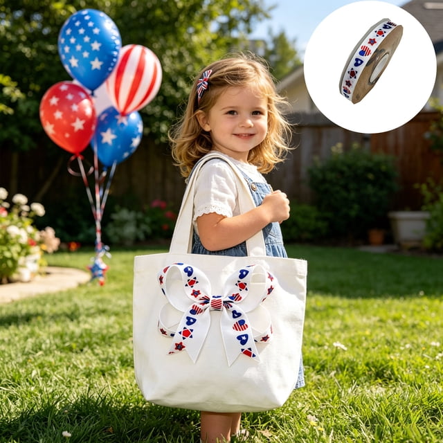 shyuyusa Independence Day Decorative Streamer, 44m Long Festive Color Ribbon for Party Scene Layout, Courtyard Decoration and Holiday Atmosphere Arrangement