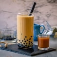 thumbnail image 4 of NOGIS 100 Pcs Black Boba Straws Jumbo Smoothie Straws,Individually Wrapped Disposable Plastic Large Wide-mouthed Milkshake Drinking Straws(0.43" Wide X 9.45" Long), 4 of 7