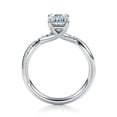 thumbnail image 3 of vylahjewellery Twist Engagement Anniversary Ring Emerald Cut Diamond Ring Promise Ring for Women 10K Vermeil White Gold Bridal Handmade Jewelry, 3 of 5