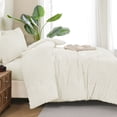 thumbnail image 3 of ANGENIA Comforter Sets for King Bed - 7 Pieces Ivory Bed in a Bag King Soft Lightweight Fluffy Boho Tufted Bed Sets with Comforter, Sheets, Pillowcases & Shams, 3 of 7