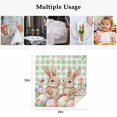thumbnail image 5 of Easter Cloth Napkins, Spring Rabbit Eggs Flower Butterfly Green Plaid Washable and Reusable Dinner Napkins Set of 6, Table Napkin for Kitchen Party Birthday Wedding Hotel Housewarming 20"x20", 5 of 9