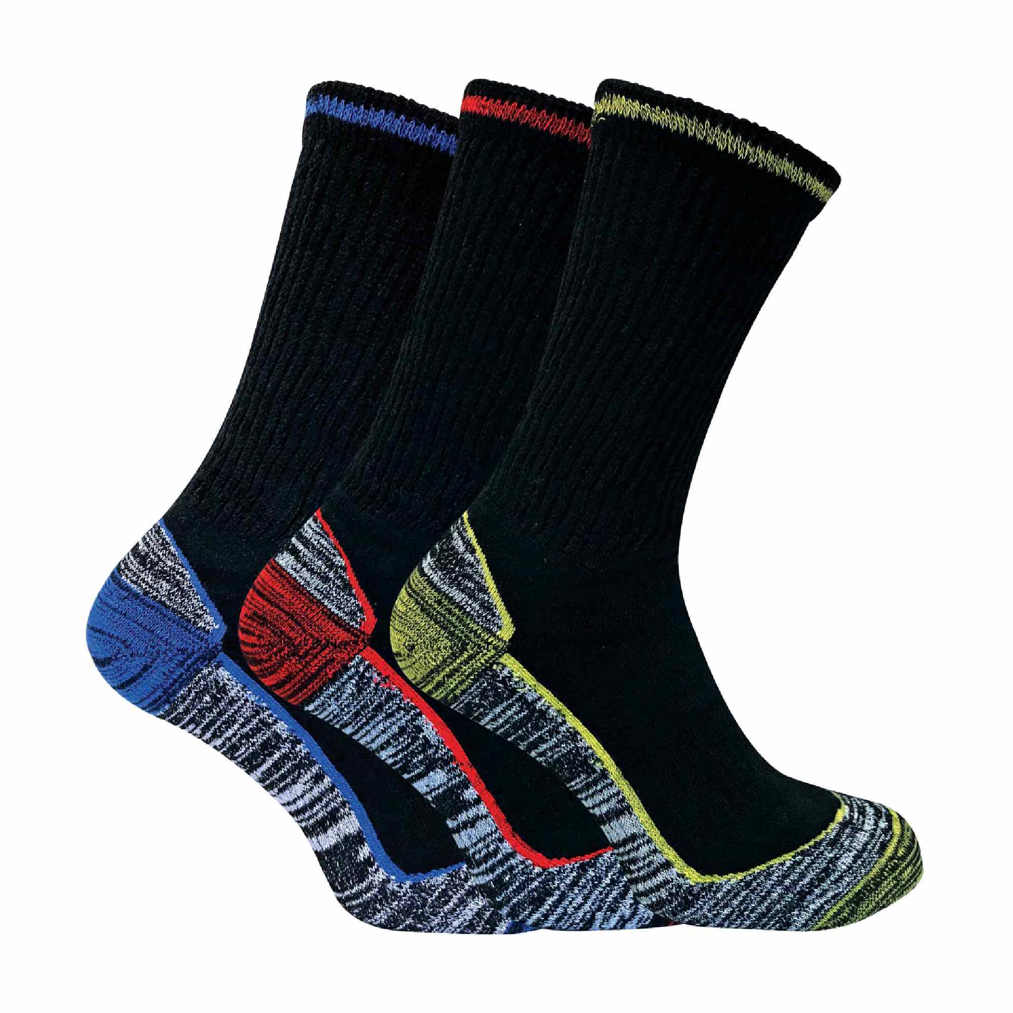 Men's Steel Toe Boot Cushion Ultra-Dri Work Crew Socks 2 Pack - Walmart.com