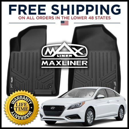Maxfloormat Front 1st Row Floor Liner Mats Black For Hyundai