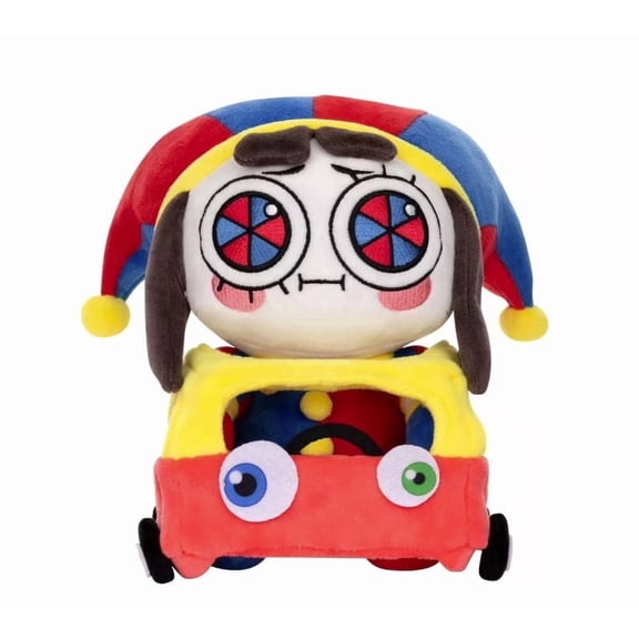 Loyerfyivos Amazing Digital Circus 8" Plush Pomni Car Figure Premium Cotton Collectible Birthday Gift for Kid Anime Fans