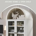 thumbnail image 4 of 71 " Tall Bookshelf with Storage, 4 Doors & Drawers, Wooden Arched Bookshelf for Living Room Office, 4 of 7