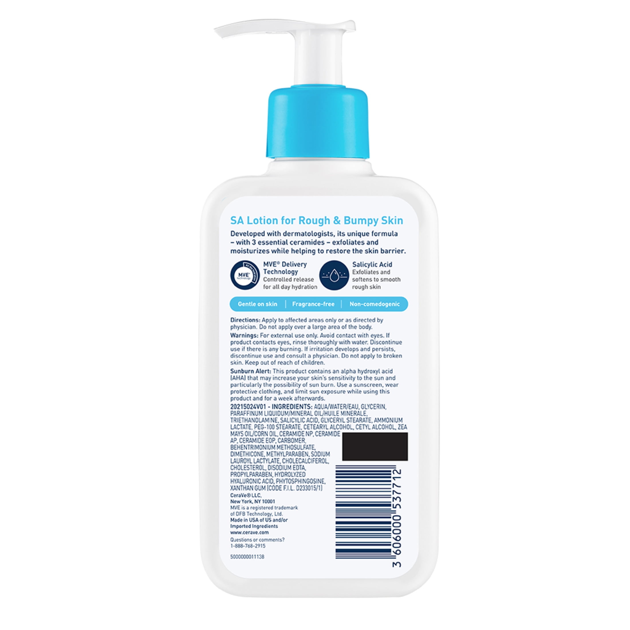 CeraVe SA Body Lotion Hydrating Moisturizer for Dry Rough Bumpy Skin 8 oz Walmart