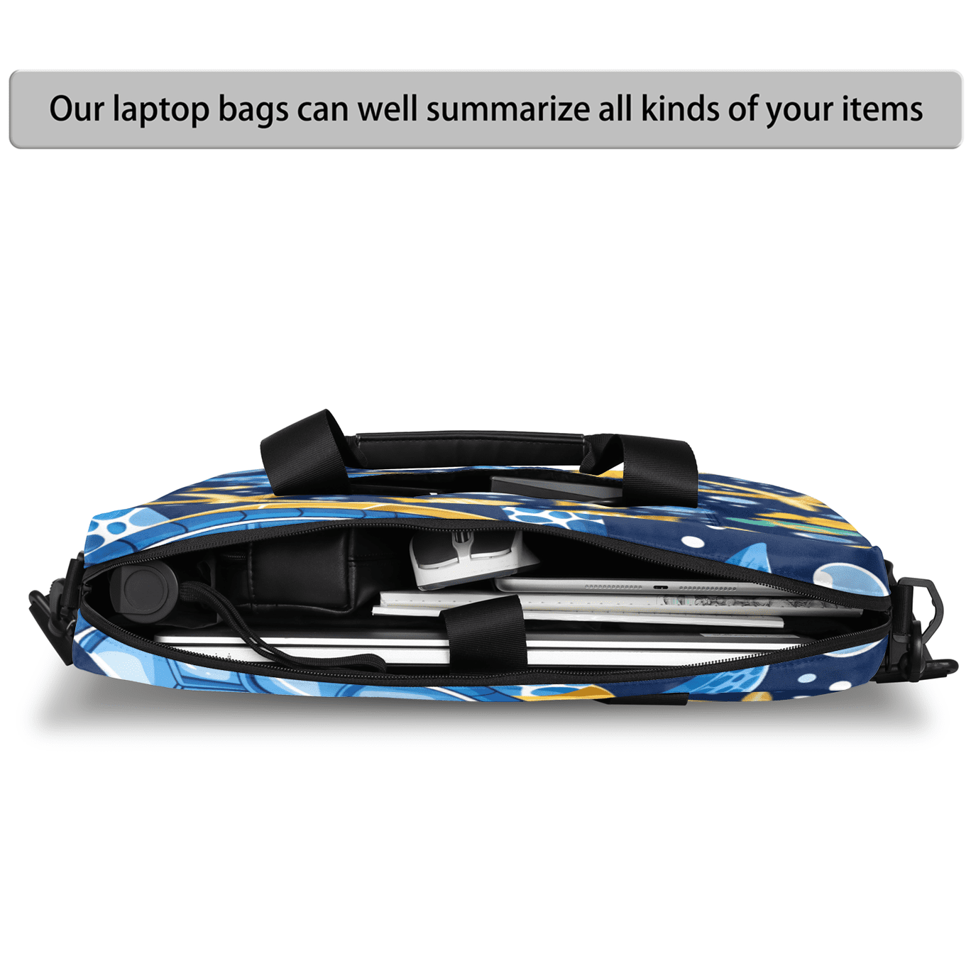 Herdesigns Sea Turtle Laptop Bag for Women Men, Computer Case Briefcase Messenger Bags, 15-15.6 inch Laptop Sleeve Shoulder Bag