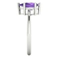 thumbnail image 3 of Solitaire Engagement Ring for Women - 1.5ct Natural Amethyst in 18K White Gold Promise Ring, 3 of 6