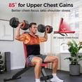 thumbnail image 2 of NICEPEOPLE Adjustable Weight Bench with Headrest，Dual-Support Workout Bench with 10 Backrests and 660LBS Weight Capacity, 2 of 9