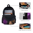 thumbnail image 3 of Lsque Pikmin Pattern Adult Backpack – Durable & Lightweight PU Canvas Storage Bag , 15” Laptop Compartment, and Multiple Pockets, 3 of 7