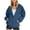 Blue, variant on LEBONYARD Womens Coats Clearance under $10,Coats for Women Plus Size,Women's Loose Pure Color Long Sleeve Casual Zipper Tops Blouse with Pocket Sweatshirt Jackets White S