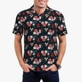 thumbnail image 3 of Rocae Rose Flowers for Men's Short Sleeve Polo Shirt, Quick Drying Performance Moisture Wicking Sports Men's Golf Shirt 3X-Large, 3 of 9