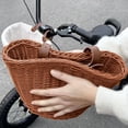 thumbnail image 6 of IAJFHAFS Bicycle Basket Adjustable Front Handlebar - Brown Basket - Adjustable Accessories for Bike Supplies, 6 of 7