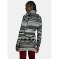 thumbnail image 2 of 99 Jane Street Women's and Women's Plus Size Shawl Collar Cardigan Sweater with Fringe, Midweight, Sizes XS-4X, 2 of 7