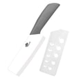 thumbnail image 1 of 6" Ceramic Vegetable Cleaver Kitchen Chef Knife with Blade Cover Soft Handle Rustproof No-stick Meat Slicing Fruit Paring Cutter (Gray), 1 of 5
