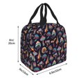 thumbnail image 4 of Kdxio Mushroom Doodle Print Insulated Lunch Bag,Reusable Tote Lunch Box for Women Men,Leakproof Cooler Lunch Bags for Work Office Travel Picnic, 4 of 6