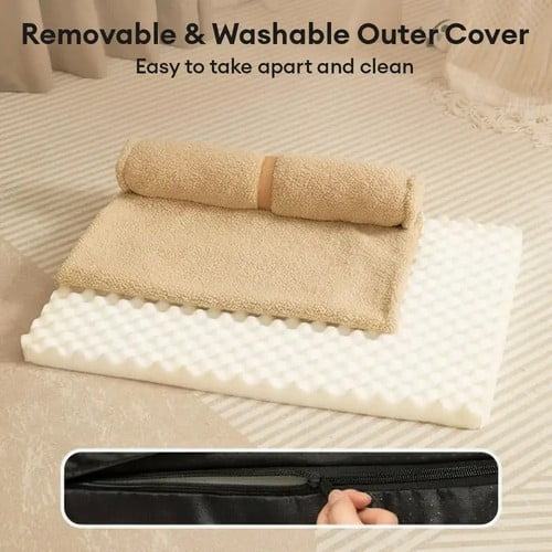 ShadeMart Grey Elevated & Thickened Pet Bed with Head Support, High-Quality Orthopedic Dog Bed Mattress, Comfort Curved Bolster for Neck & Head