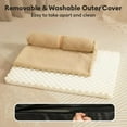 thumbnail image 2 of ShadeMart Grey Elevated & Thickened Pet Bed with Head Support, High-Quality Orthopedic Dog Bed Mattress, Comfort Curved Bolster for Neck & Head, 2 of 6