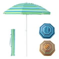 thumbnail image 1 of Gymax Parasol de Plage Portable pour Patio de 6,5 Pi, Ajustable, 1 of 9