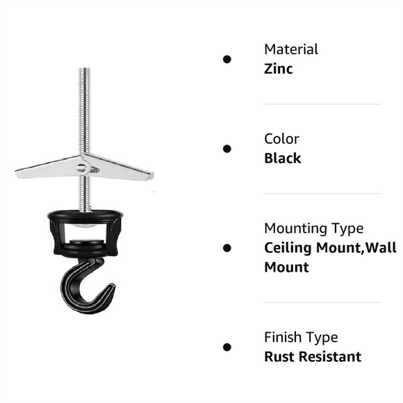 Ceiling Hook Lighting Hook Orchid Hook for Hanging Plants Swivel Hook for Ceiling Installation Cavity Wall Fixing