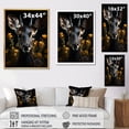 thumbnail image 4 of Designart "Antelope Photo Black Selfie II" Animals Floater Framed Canvas Art Print, 4 of 7