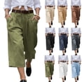 thumbnail image 2 of Yuanlook Women's Tailored Pleated Culotte Pants, Office Casual Cropped Wide Leg Trousers with Clean Lines, S-XXXL, 2 of 9