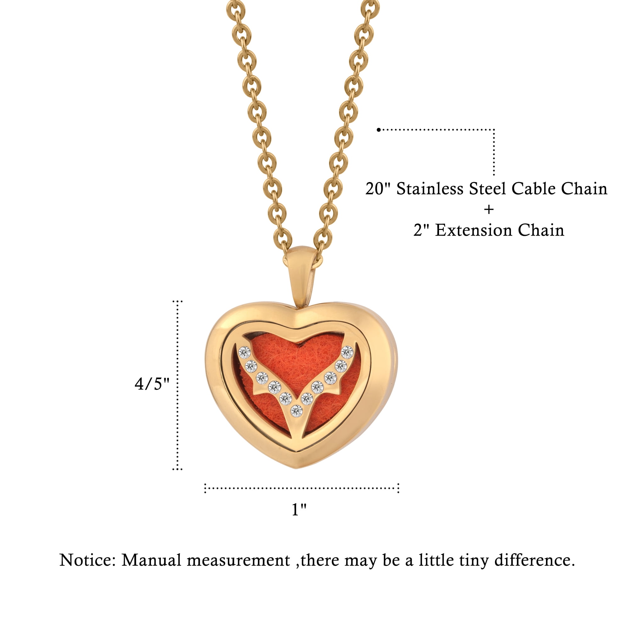 Anavia Aromatherapy Gift for Her Essential Oil Diffuser Necklace, Aromatherapy Necklace, Aromatherapy Oil Lockets, Diffuser Lockets, Aromatherapy Jewelry, Diffuser Jewelry, With Gifts Box-[Gold]