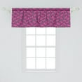 thumbnail image 2 of Ambesonne Leafy Window Valance, Pinkish Leaves, 42" x 18", Purple Grey Fuchsia, 2 of 3