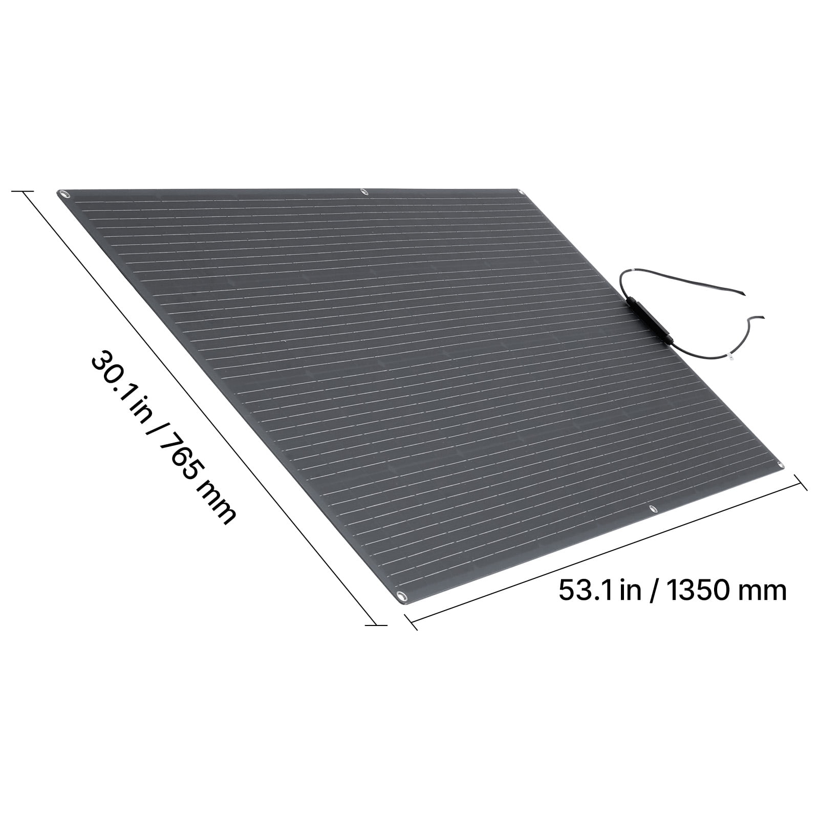 VEVOR Flexible Solar Panel, 200W Semi-Flexible Bendable Monocrystalline Solar Panel, 21.9% Efficiency Mono Off-Grid Charger with MC4 Output, IP67 Waterproof for Marine RV Car Cabin Curved Surfaces