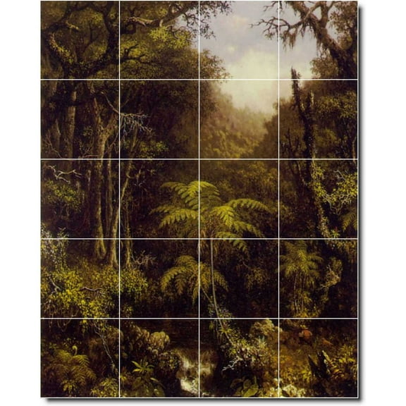 Ceramic Tile Mural-Martin Heade Landscapes Painting 377. 17" w x 21.25" h using (20) 4.25 x 4.25 ceramic tiles