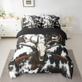 thumbnail image 2 of Castle Fairy Western Bull Skull Twin Bedding Sets 7-Piece for Boys Girls,Farmhouse Cow Print Bedding Comforter Set Microfiber,Wildlife Animal Hunting Breathable Sheet Sets,Super Cozy Room Decor, 2 of 8