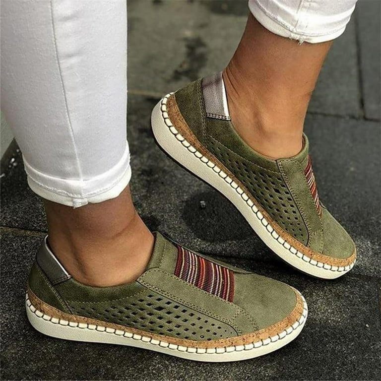 Deals of The Day Clearance Dvkptbk Sneakers for Women, Spring Sneakers  Women Casual Ladies Sport Shoes Casual Slip On Shoes Green 9 