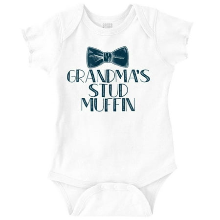 

Grandma s Stud Muffin Cute Bow Tie Bodysuit Jumper Boys Infant Baby Brisco Brands 6M