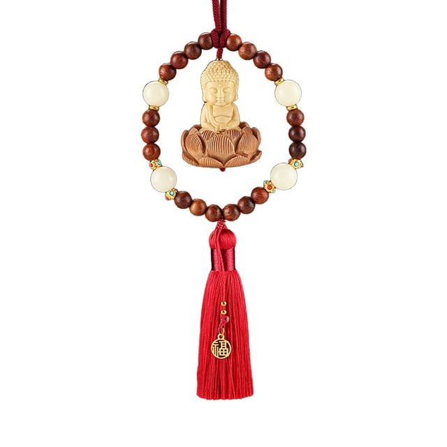 jifeng Cars Rearview Mirror Pendant Decoration Buddha Statue Hanging Ornament Accessory